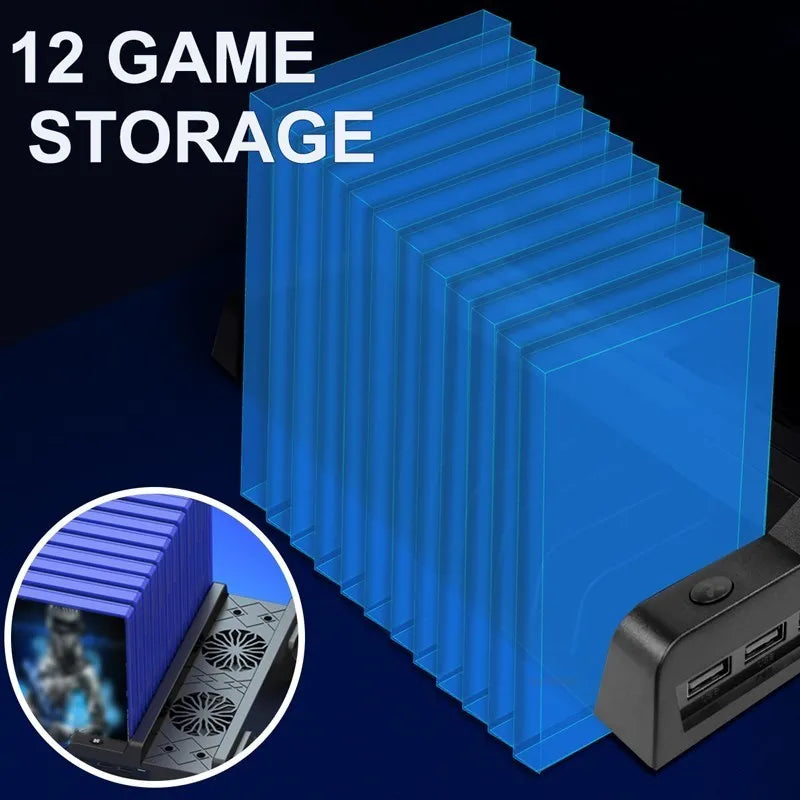 Stand Fan For Sony PS4 Game Console Playstation Play Station PS 4 Pro Slim Controller Control Support Accessories Holder Cooler